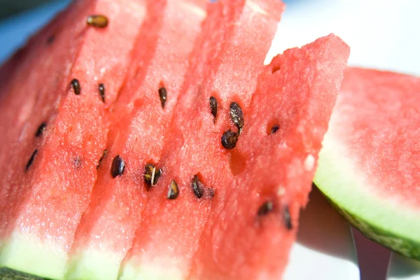 Skivor av färsk vattenmelon — Stockfoto