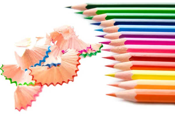 Яркие цветные карандаши — стоковое фото