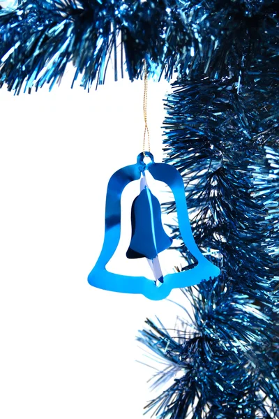 Blaues Weihnachtslametta — Stockfoto
