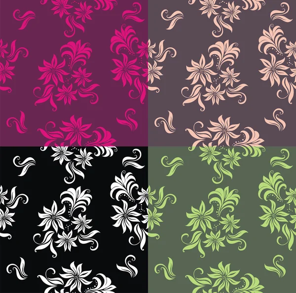 Floral ornament. Seamless fabric. — Stock Vector