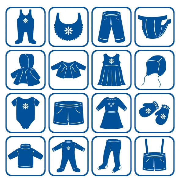 Conjunto de ropa infantil . — Archivo Imágenes Vectoriales