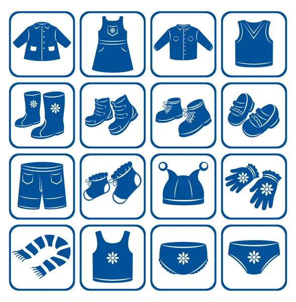Conjunto de ropa infantil . — Archivo Imágenes Vectoriales