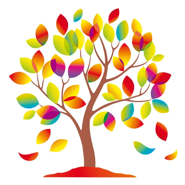 Hermoso árbol colorido . — Archivo Imágenes Vectoriales