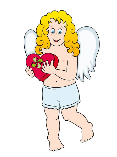 Valentine? s dzień anioł — Wektor stockowy