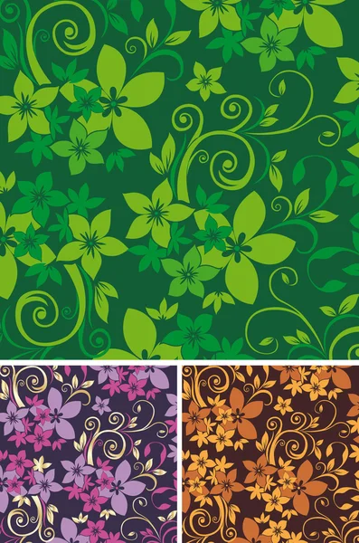 Floral background. Fabric set. — Stock Vector