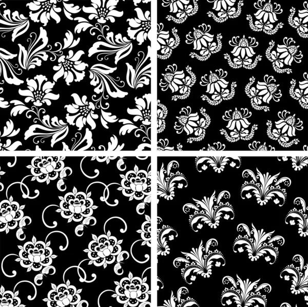 stock vector Floral background. Fabric set