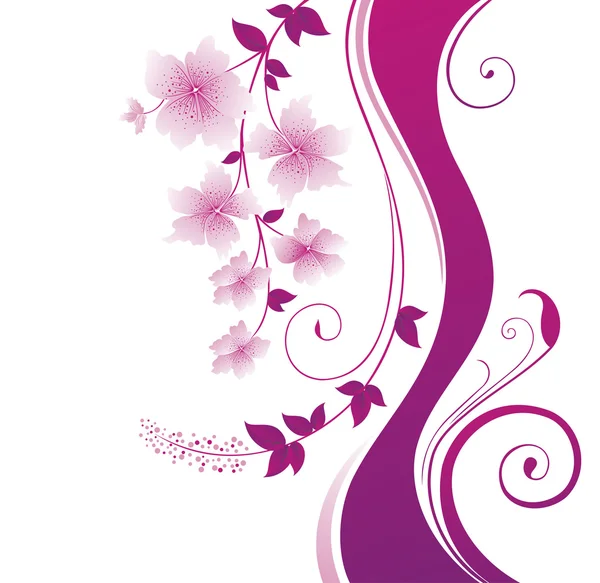 Pink flower. Floral background — Stock Vector