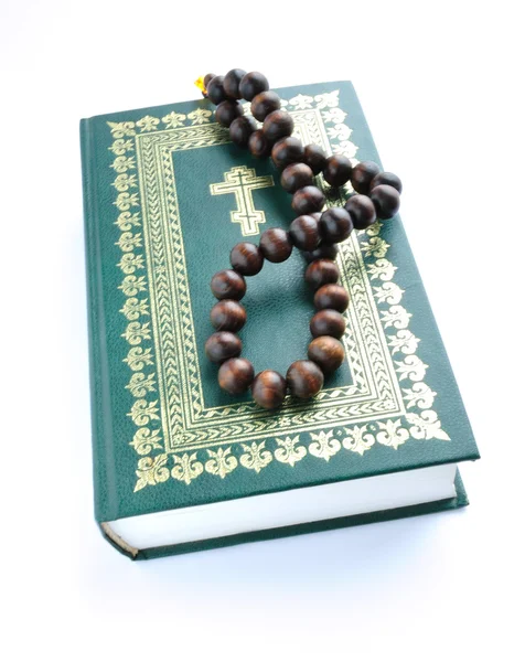 stock image Bible and rosary beads