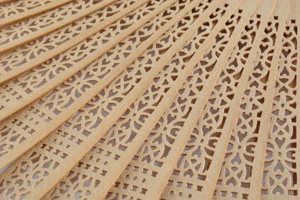 stock image Part fan openwork wooden macro possible use as background