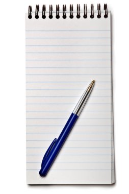 Notebook with pen clipart