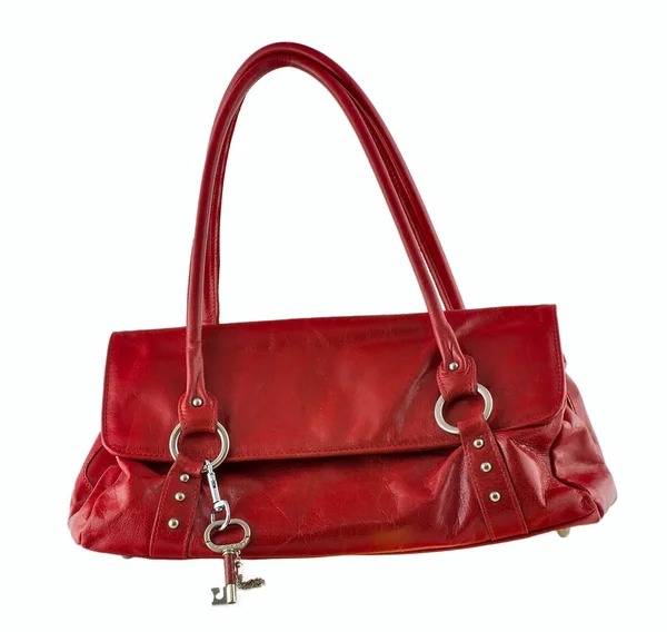 Κόκκινη γυναικεία τσάντα Royalty Free Εικόνες Αρχείου