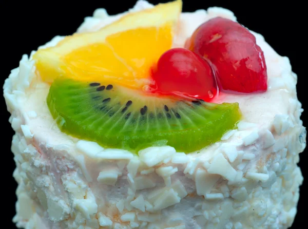 Tutti Frutti Torta Citrom Kivi Cseresznye Szilva — Stock Fotó