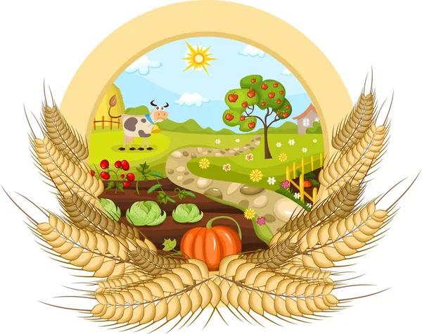 Cartão agrícola —  Vetores de Stock