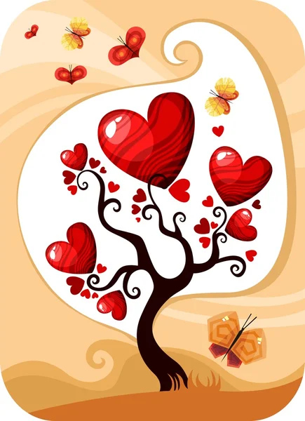 かわいいバレンタイン カードのベクトル イラスト — ストックベクタ