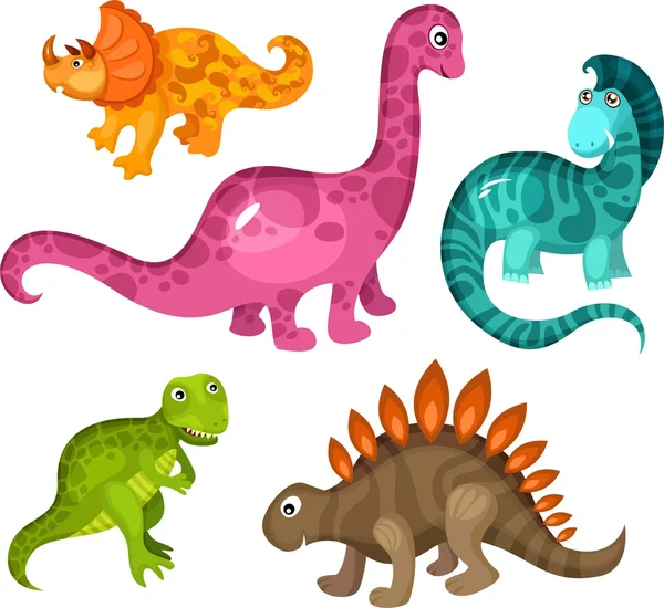Conjunto de dinossauros — Vetor de Stock