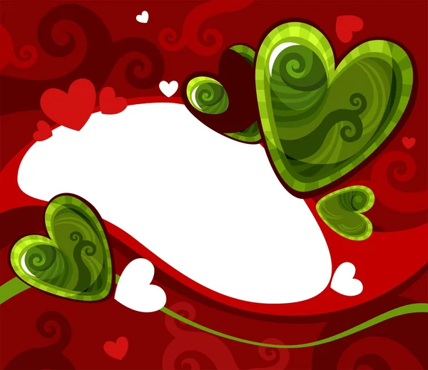 Illustration Vectorielle Une Carte Saint Valentin — Image vectorielle