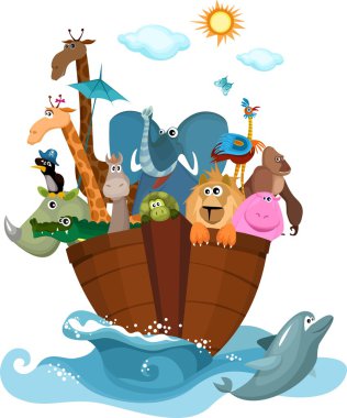 Vector Illustration of a Noah's Ark clipart