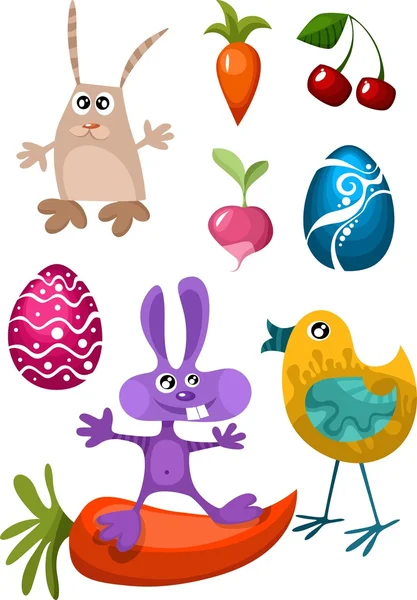 Easter characters — Stock Vector