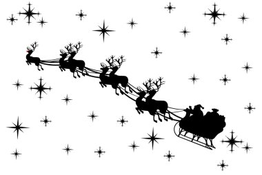 Santa Claus silhouette clipart