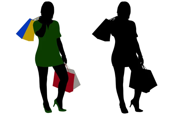 Women shopping — Stock Vector