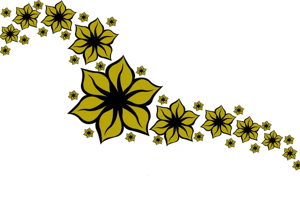 花柄装飾 — ストックベクタ