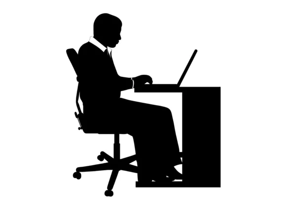 Businessman at desk — Stock vektor