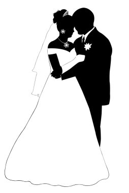 Wedding couple clipart