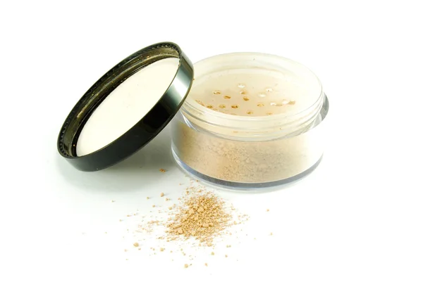 Makeup Powder Isolated White — Stock Photo, Image