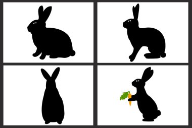 Easter rabbit collage clipart