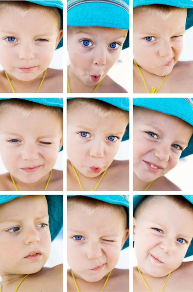 Colagem de emoções infantis — Fotografia de Stock