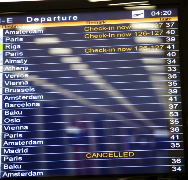 Schedule airport — Stok fotoğraf