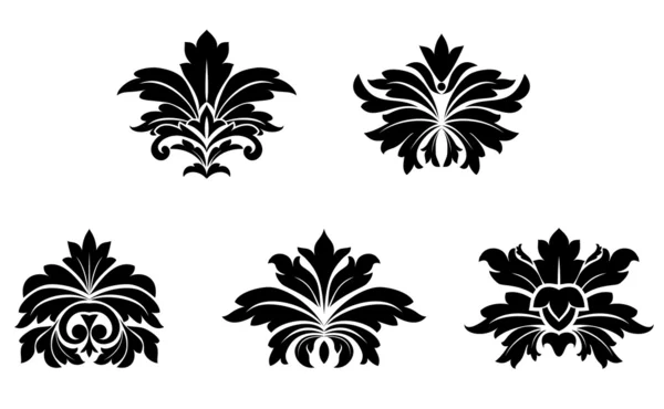 Motifs floraux de Damas — Image vectorielle