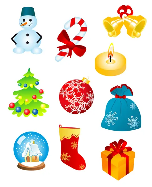 Χριστούγεννα εικόνες και σύμβολα — Διανυσματικό Αρχείο
