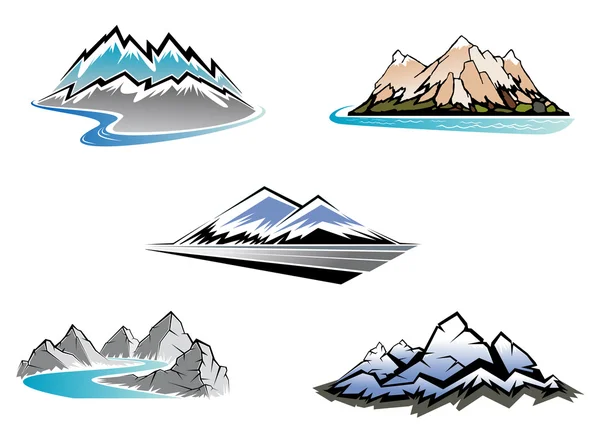 Pics de montagne — Image vectorielle