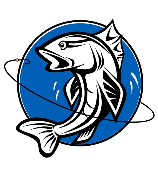 Symbole de pêche — Image vectorielle