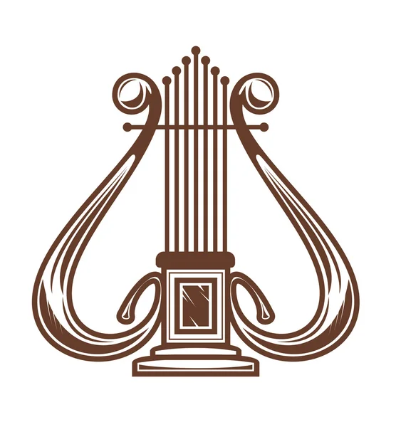Muziekinstrument harp — Stockvector