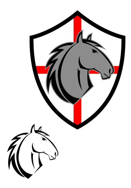 Koně kreslený tetování — Stockový vektor
