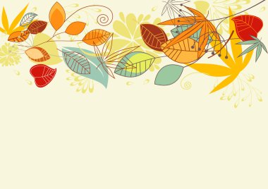 Autumn leaves background clipart