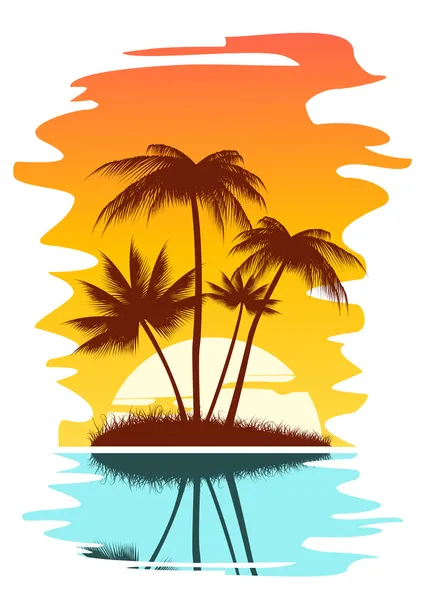 Résumé tropical Contexte — Image vectorielle