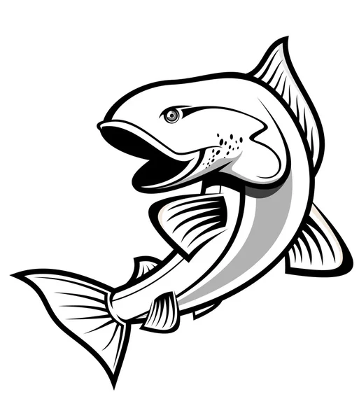 Fishing symbol — Stock Vector