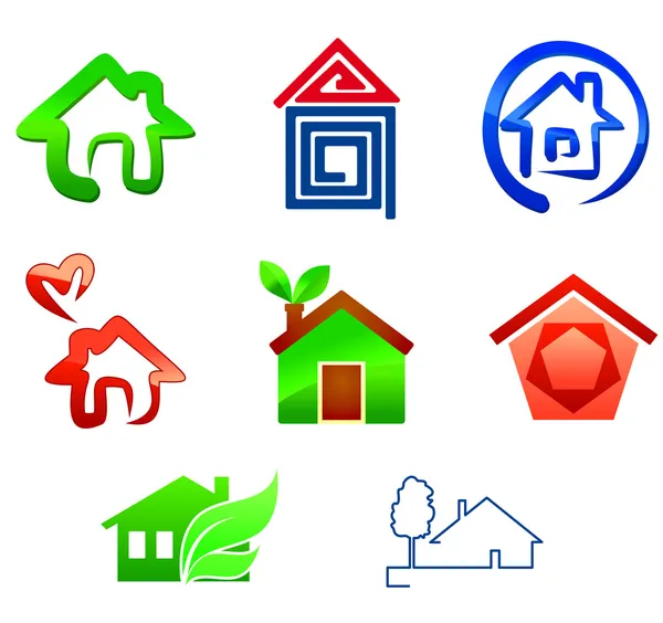Symboles immobiliers — Image vectorielle