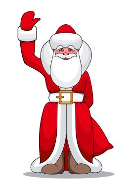 Funny Santa Claus as a christmas icon or symbol clipart
