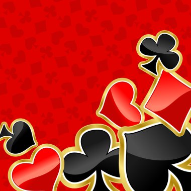 Poker background with symbols of cards for design clipart