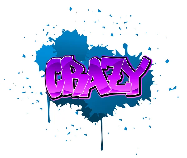 Crazy graffiti background — Stock Vector