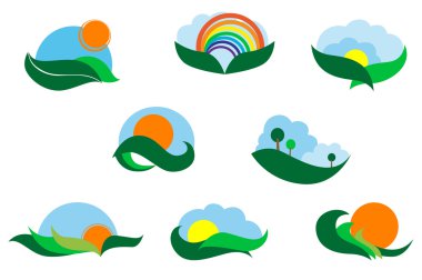 Nature icons clipart