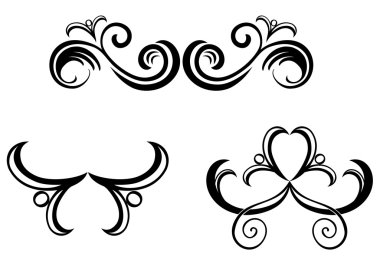 Swirl decorations clipart