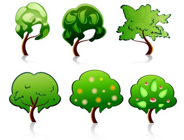 Tree symbols clipart