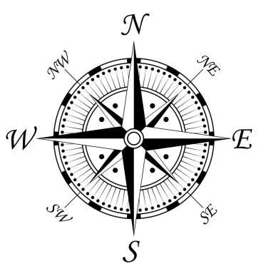 Compass symbol clipart