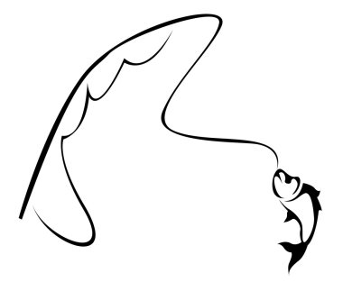 Tasarım için beyaz izole balık sembol