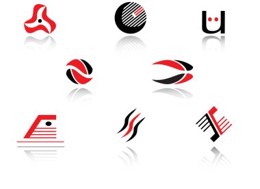 Set of isolated symbols for branding designers clipart